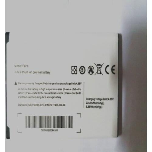 Newest Paris Battery For Ulefone Paris X Bateria 2250mAh Replacement Mobile Phone Batteries with phone stander