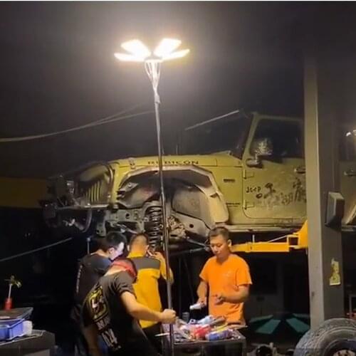 Outdoors Camping portable light Car maintenance lighting led camp Telescopic rod Rechargeable road trip light Night Fish Light