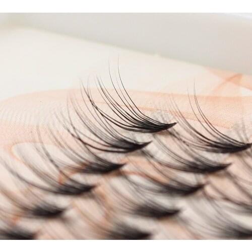 Pro C Curl 0.07mm Fans 20Flares Cluster Lashes Premade Russian Volume Eyelash Extensions Natural False Individual Eye Lashes