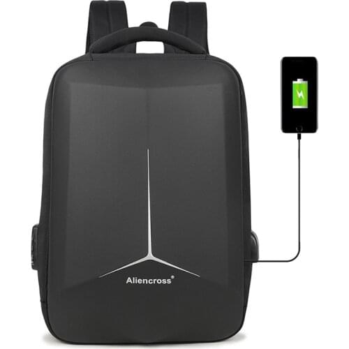 Mens backpack Password lock fashion 15.6 inch Laptop Backpacks USB charging Multi-layer Space Travel Bag Business Male Mochila