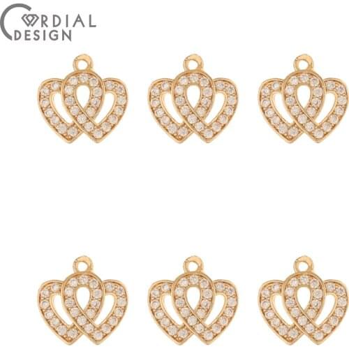 Cordial Design 50Pcs 12*12MM DIY Jewelry Making/Pendant/Hand Made/Earrings Accessories/CZ Charms/Jewelry Findings & Components
