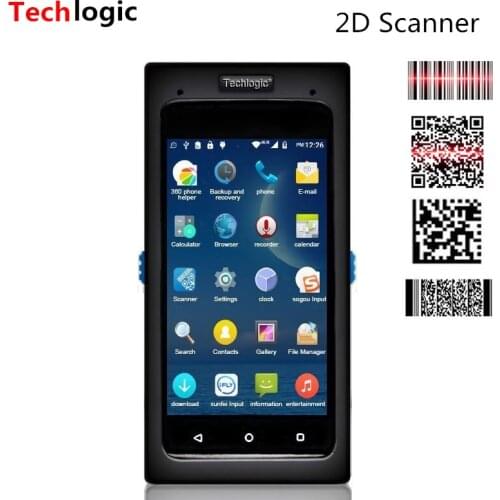 Techlogic Android Scanner 2D QR Barcode Scanner Full Screen Touch Mobile Data Terminal Wifi Bluetooth PDA Wireless Scanner