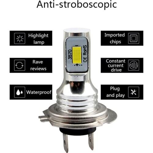 H7 Led Canbus Headlight H7 Led Lo Beam Bulbs 6000K IP 68 CSP 3570 LED Chips