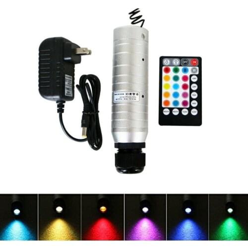 Remote controlled 28key 12V 6W RGB LED Fiber Optic Star DIY Ceiling mini Light source Engine Lighting Device EU/US/AU/UK adapter