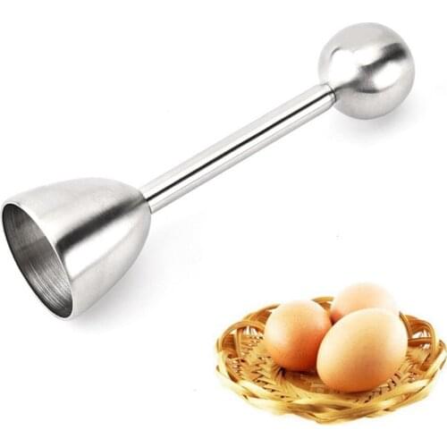 Stainless Steel Boiled Egg Topper Shell Opener Top Cutter Knocker Opener Egg Scissors Creative Boiled Raw Egg Open Kitchen Tools