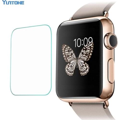 Wholesale Ultra Thin High Transparency Sensitive Premium Tempered Glass Screen Protector For Apple Watch 38mm 42mm 500pcs/lot