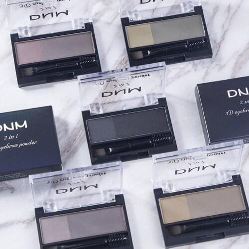 2-color Eyebrow Powder With Eyebrow Brush Smudge-proof Waterproof Eyebrow Powder Palette Maquillage Pro