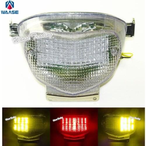 Waase For Suzuki GSXR1000 GSXR 1000 K1 2001 2002 E-Mark Rear Tail Light Brake Turn Signals Integrated LED Light