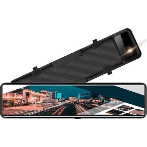 12 inch Touch Screen Rearview Mirror Streaming Video Dual Camera Dash cam 1080P Car DVR