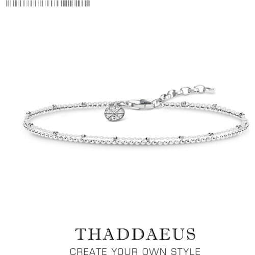 Vintage Karma Wheel Bracelet For Women 925 Sterling Silver Geometric Karma Bracelet Double Chain Charm Body Jewelry Party Gifts