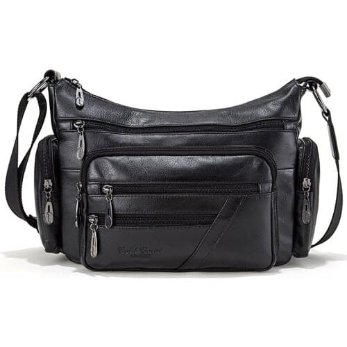 Gold Coral Genuine Leather Shoulder bags for women Fashion Crossbody Bags Female Handbags Ladies Messenger Bag Large Tote Purse