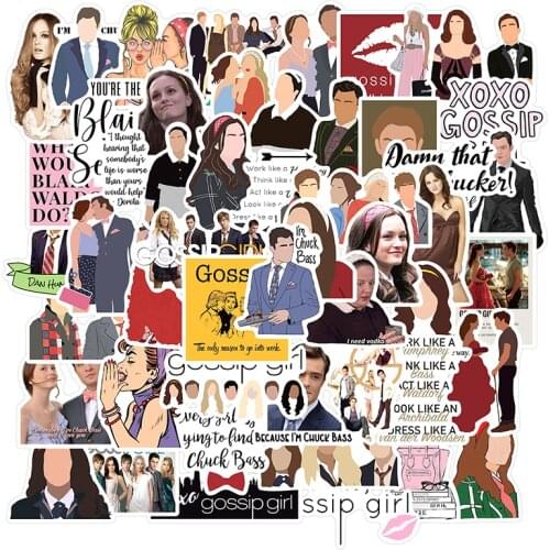 10/30/50pcs/Set TV Show Gossip Girl Graffiti Stickers For Mobile phone cover Refrigerator Computer Guitar Motorcycle Notebook