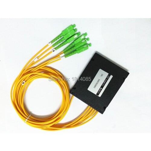 3.0mm 1X5 50:50 Coupling ratio SM three Window Fiber optic Splitter with SC/APC FBT1X5 Splitter