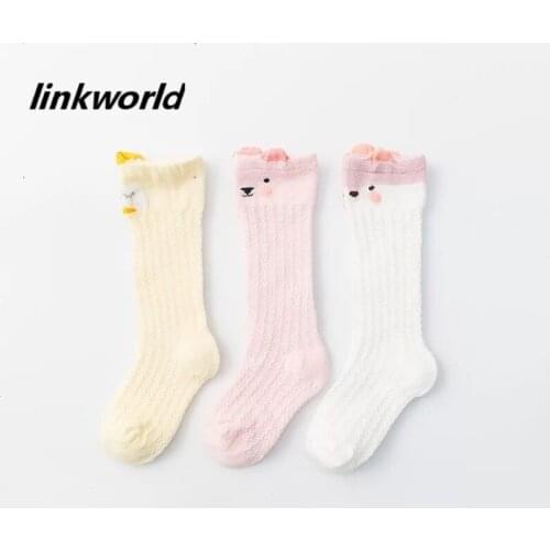 3 Pairs/Lot 0 to 3 Years Socks Bow Summer Spring Mesh Newborn Baby Girls Kids For Christmas Winter Non-Slip Knee High Long Socks