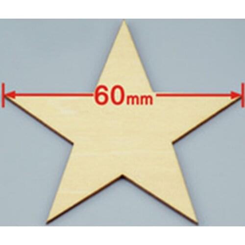 80pcs/lot Blank unfinished wooden pentagram crafts supplies laser cut rustic wood wedding rings ornaments 60mm 171162
