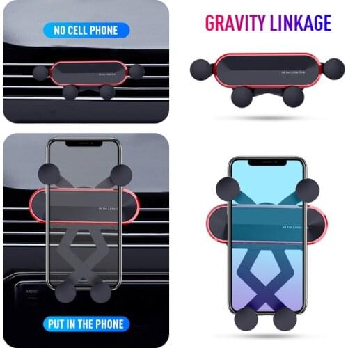 Little One Car Phone Holder Aluminum Mini Gravity Bracket Mobile Phone Car Holder Stand Bracket Mobile Phone Accessories