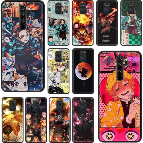 Demon Slayer Anime Case For Xiaomi Redmi Note 9S 9 8 10 Pro 7 8T 9A 9C 8A 7A 6 6A Black Soft Phone Cover 9T K40 Funda Coque Sac