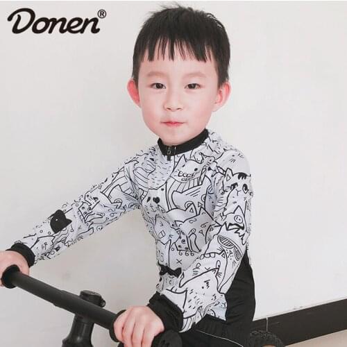 DONEN Childrens Balance Bike Cycling Suit, Quick-drying and Perspiration Long Sleeve Trousers Childrens Cycling Suit