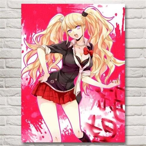 Home Decor Pictures Nordic Canvas Printed Poster Danganronpa Enoshima Junko Anime Manga Painting Art Wall For Girls Room