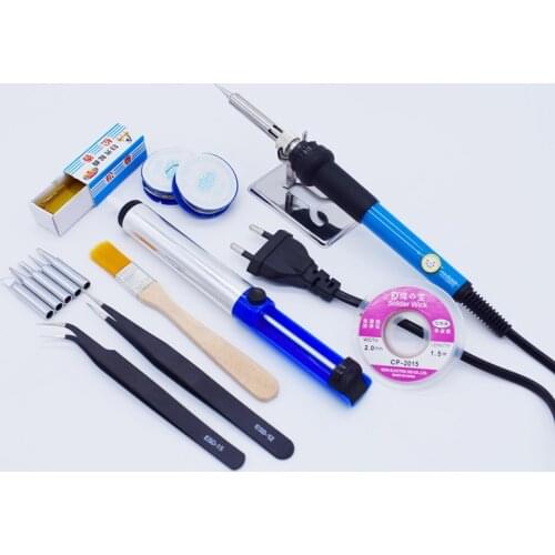 60W Adjustable Temperature Electric Soldering Iron Welding Tool kit EU/US