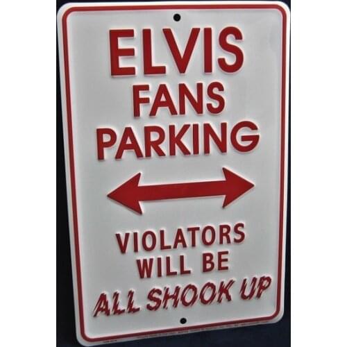 ELVIS All Shook Up -*US MADE* Embossed Sign - Man Cave Garage Bar Pub Wall Decor Custom Metal Signs Online
