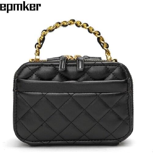 EPMKER Diamond Lattice Flap Cute Side Bags Fahsionbale Purses and Handbags Luxury Designer Bags Brand Bags Chains Crossbody Bag
