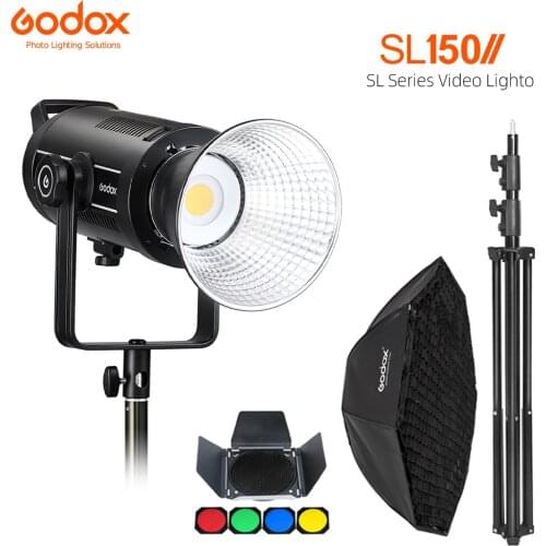Godox SL-150W SL150W 150WS 5600K White Version LCD Panel LED Video Light Continuous Output Bowens Mount Studio Light
