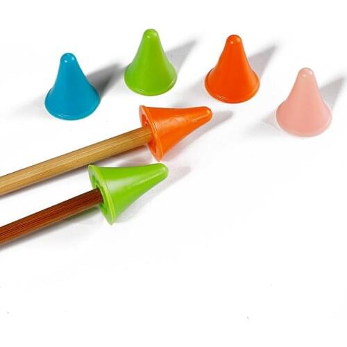 30pcs Rubber Cone Shape Knit Knitting Needles Cap Tips Point Protectors For Knitting Craft Sewing Accessories Needles Cap Tools