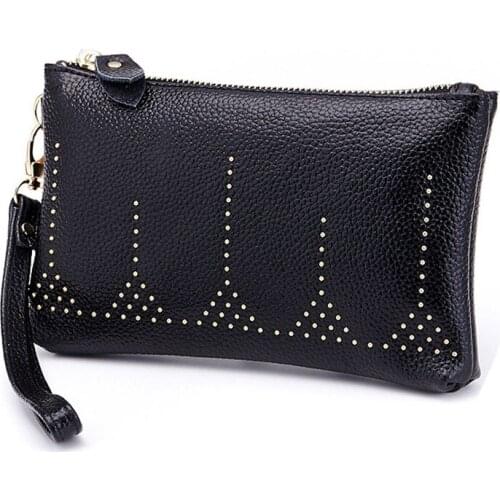 Cow leather Clutch Bag High Quality Leather Cross Shoulder Bag Evening Bag New Fashion Women Messag Bag Leather Wallet