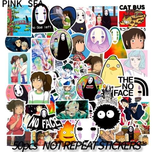 10/30/50pcs/set No Face Man Stickers Anime Pegatina For Children On Laptop Fridge Phone Skateboard Suitcase Stickers Laptop