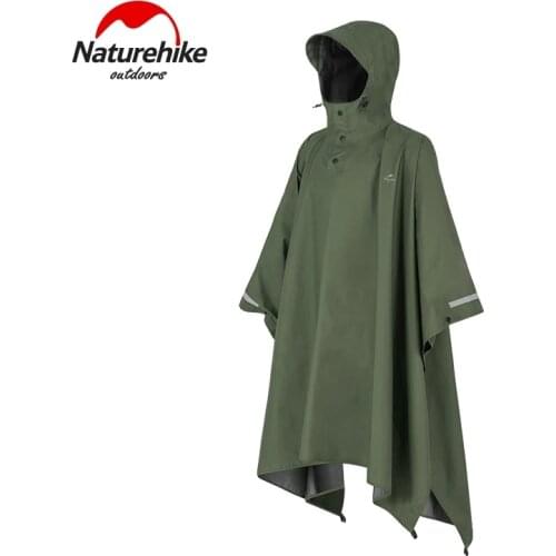 Naturehike Waterproof Cape Poncho Breathable Cloak Multifunctional Hiking Fishing Camping Raincoat Backpack Rain Cover