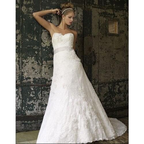 سجاد 2020 robe de mariage lace features handmade rosettes bridal gown vestido de noiva robe de soiree Bespoke Wedding Dresses