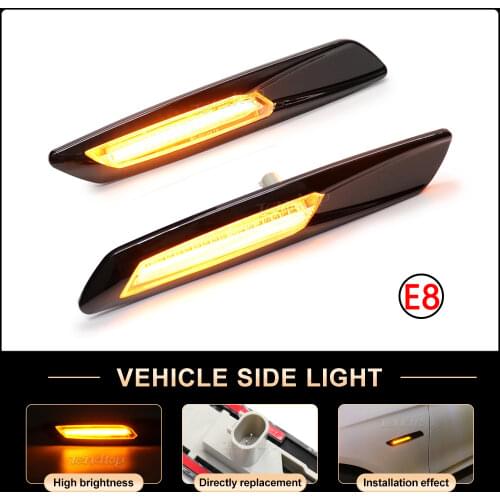 Amber LED Car Front Side Marker Blinker Lights Indicator For BMW 1 3 5 Series F30 E90 E91 E92 E93 E46 E60 E61 E81 E82 E87 E88
