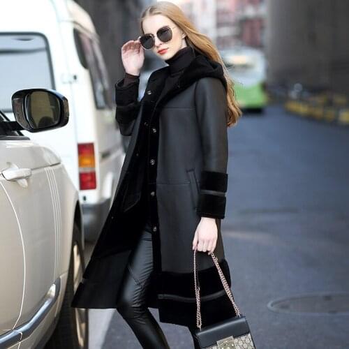 Fur Real Coat Female Fashion Women Winter Coats Korean Sheep Wool Long Slim Thick Jacket Warm Womens Fur Coats TOTGG937 s 's s