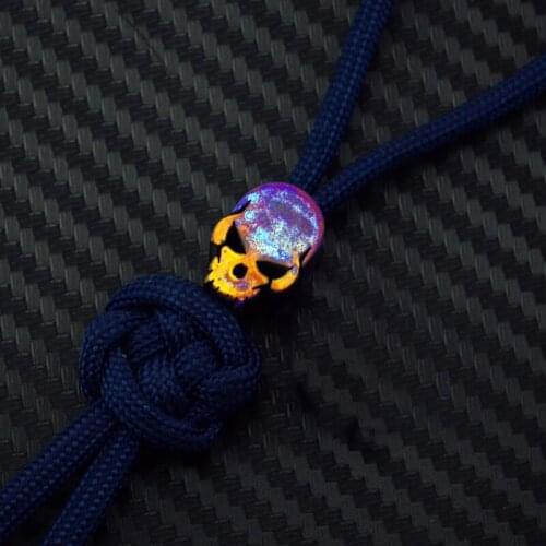 Skull Knife Pendant Titanium Alloy EDC Pendant Rope Outdoor Survival Equipment TC4 skull Pendant