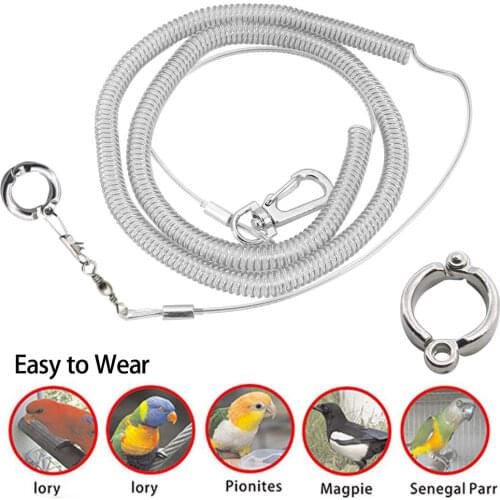 3M Ultra-light Parrot Bird Macaw Cockatiel Harness Leash Anti-bite Outdoor Flying Training Rope Pet Accessories Supplies Tools