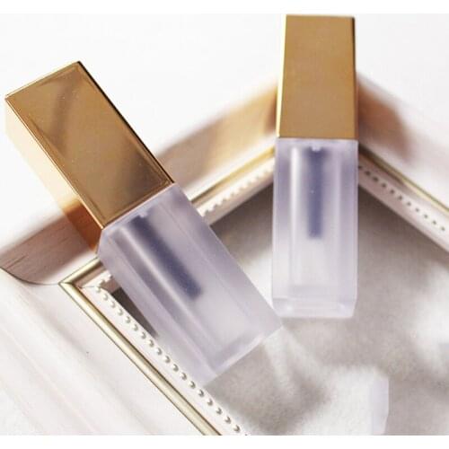 50pcs 6ml Gold Cap Empty Lipgloss Bottle DIY Lip Gloss Container Refillable Bottles Lipstick Mini Sample Cosmetic Container