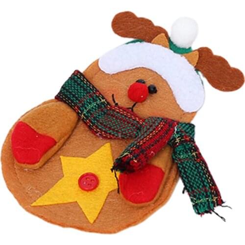 Christmas Table Decorations Thickening Santa Snowman Knife And Fork Set Creative Home Snowman Cutlery Bag