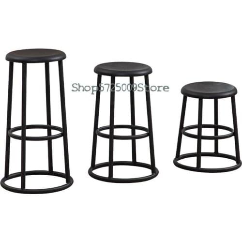 Factory Staff Stool Iron Bar Chair Ktv Bar Front Desk High Stool Milk Tea Shop Mobile Phone Shop Counter Stool