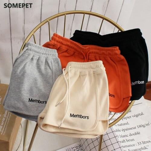 All-match Women Short Pant summer Casual Lady Loose Solid Leisure Female Workout Waistband Skinny Stretch Shorts