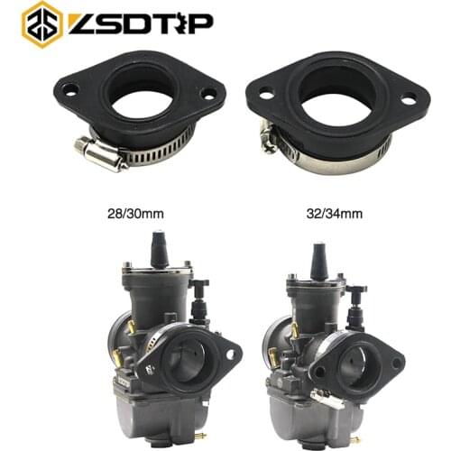 ZSDTRP Universal Motorcycle Carburetor Adapter Inlet Intake Pipe Rubber Connector Fit Koso PWK 21 24 26 28 30 32 34mm Carburetor