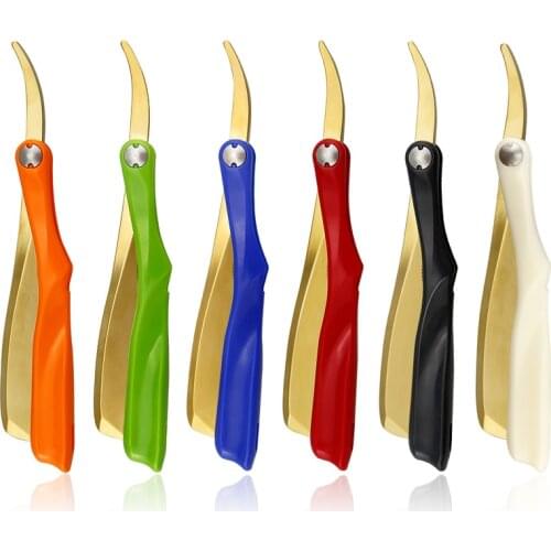 Hight Quality Barber Razor Beauty Eyebrow Shaving Knife Holder Shaving Knife Holder Golden Mens Razor Manual Razor Holder