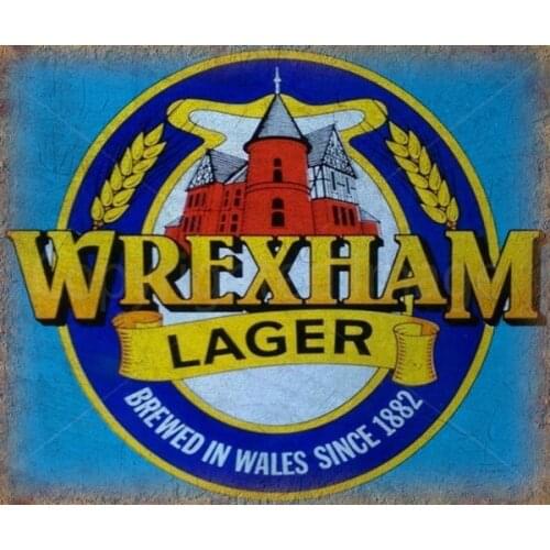 Wrexham Lager Beer Vintage Pub Bar Metal Tin Sign Poster Plaque