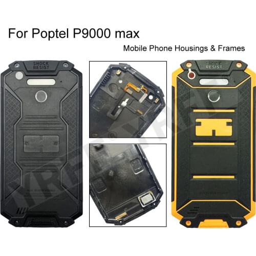 For Poptel P9000 Max Battery Back Cover Door Phone Housings Frames Case Free Shipping
