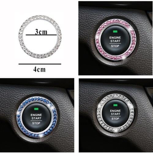Car Start Engine Ignition Ring Cover Button Interior Accessories Styling Case for Peugeot 206 207 208 301 307 308 407 2008 3008