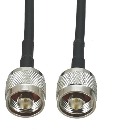 1Pcs RG58 RF pigtail N male plug pin to N male Plug Connector RF Coaxial straight Cable jumper 4inch~5M