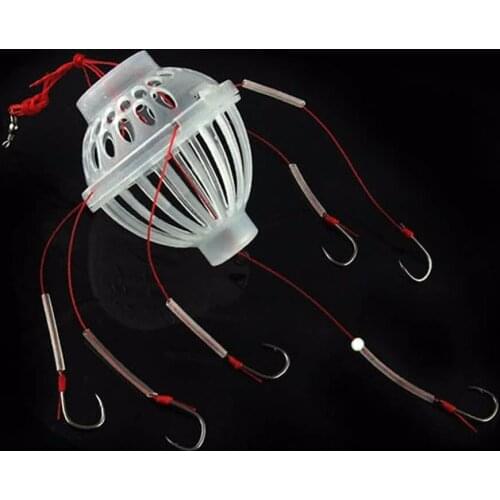 1pc Fishing Tackle Sea Fishing Box Hook Monsters with Six Strong Fishing Hooks 6 hooks