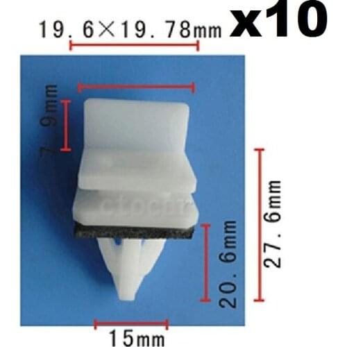 10pcs Rocker Panel Moulding Clip Retainer Fastener For Honda Acura / Universal 91513-SM4-000