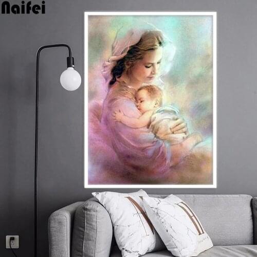 5D Diy Diamond painting Woman Diamond Embroidery Full Square Drill Diamond painting Mosaics mother & baby cross stitch people