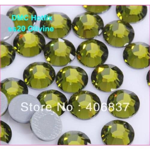 Free Shipping! 1440pcs/Lot, ss20 (4.8-5.0mm) High Quality DMC Olivine On Rhinestones / Hot fix Rhinestones